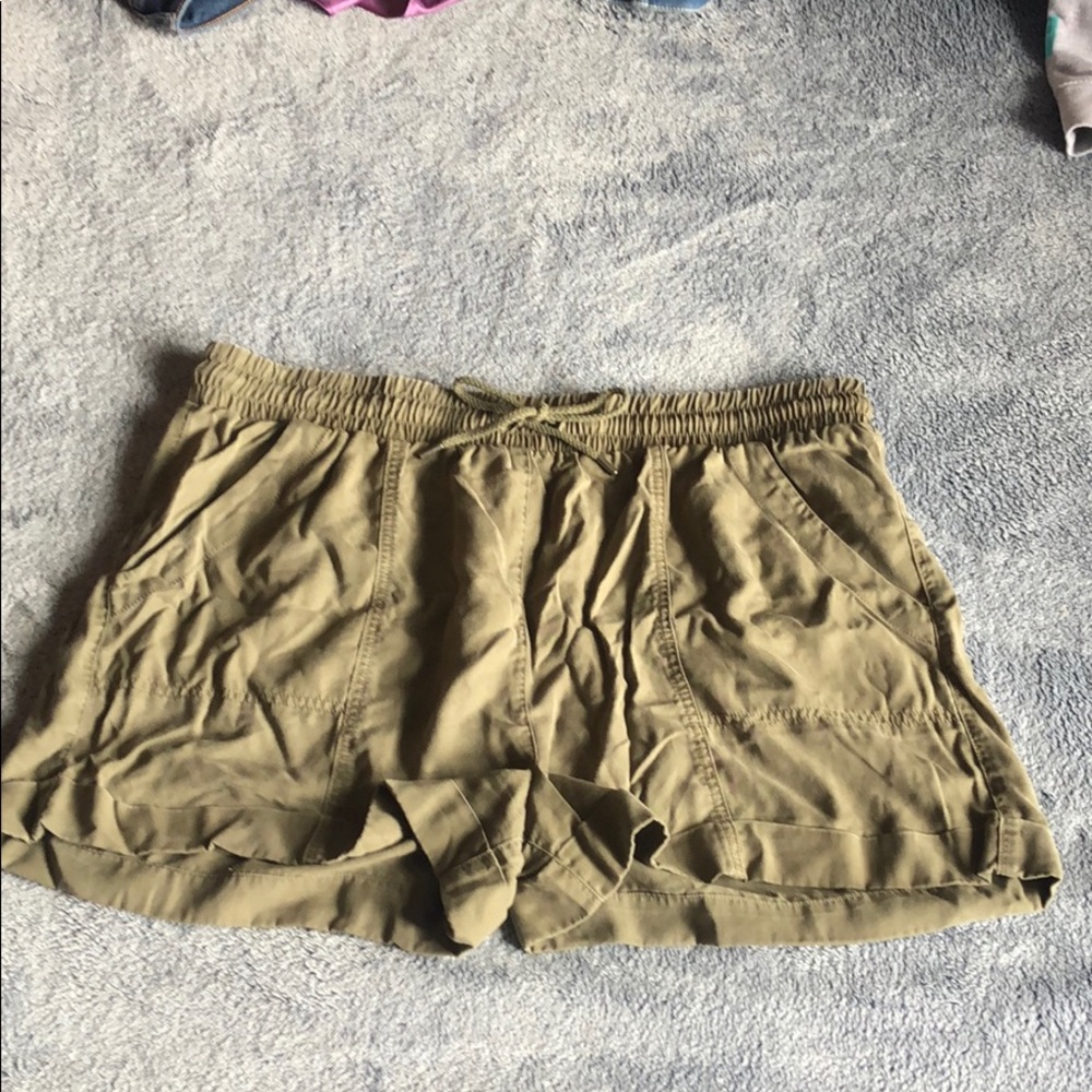 Army green fabric Drawstring Shorts! OBO